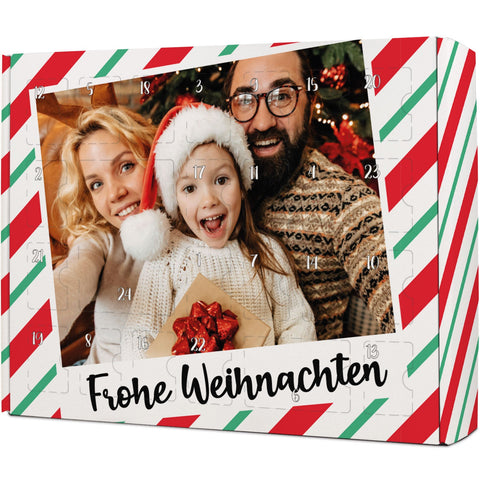 Personalizowany kalendarz adwentowy DIY z retro zdjęciem do samodzielnego wypełnienia