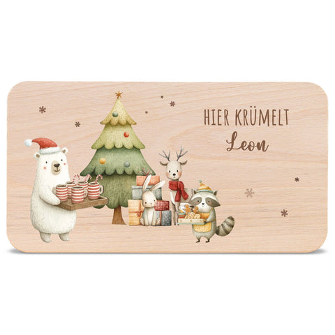 Planchettes à déjeuner pour Noël - Préparatifs des fêtes - personnalisées avec un nom