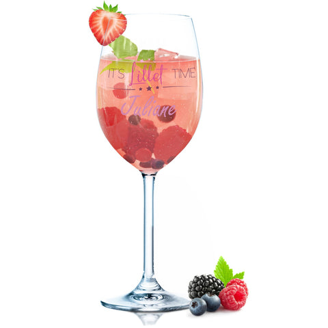 Kieliszek do wina Leonardo z nadrukiem UV – „It's Lillet Time V2” z dowolnym imieniem