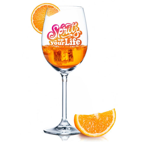 Kieliszek do wina Leonardo z nadrukiem UV – „Spritz up your Life”