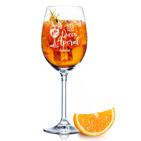 Kieliszek Leonardo z grawerem - "Queen Aperol" z imieniem