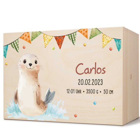 Boîte à souvenirs pour enfants avec impression UV - Animaux de fête
