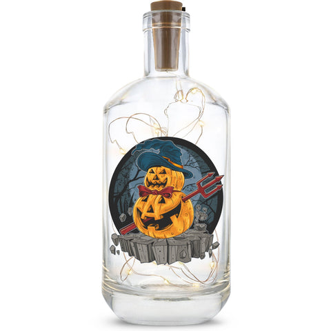 Lampka z butelki z łańcuchem świetlnym LED w stylu Halloween Pumpkin UV