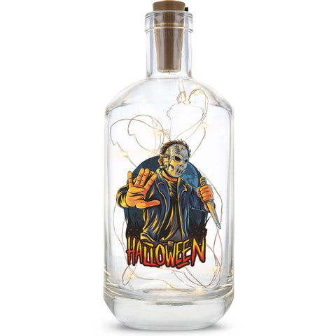 Lampka butelkowa z łańcuchem świetlnym LED w stylu Halloween Slasher UV