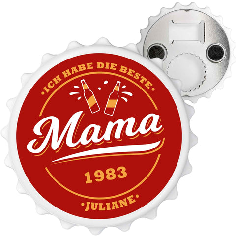 Flaschenöffner mit UV Druck - Personalisiert mit Namen und Geburtsjahr