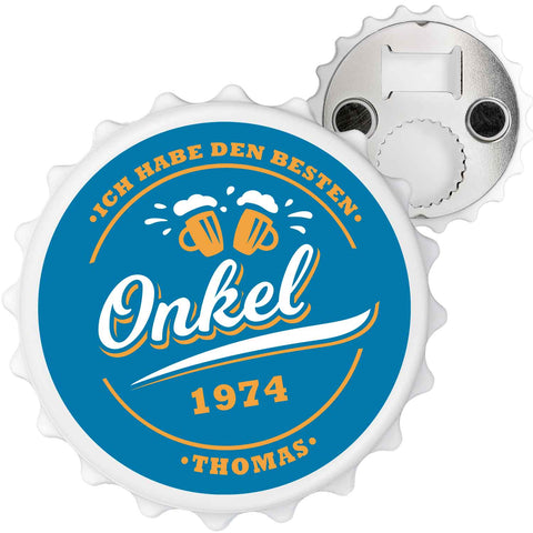 Otwieracz do butelek z nadrukiem UV - Personalizowany imieniem i rokiem urodzenia