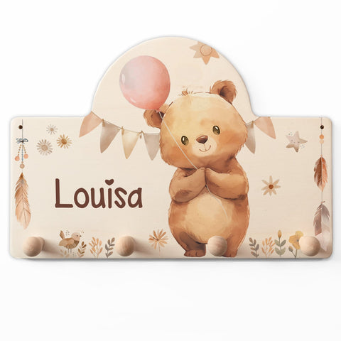 Portemanteau personnalisé pour chambre d'enfant - Ours