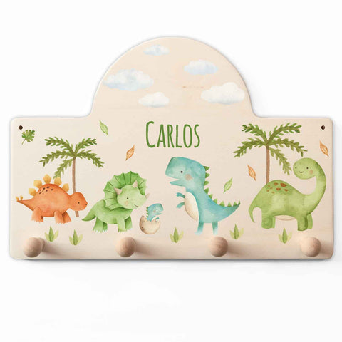 Portemanteau personnalisé pour chambre d'enfant - Dino