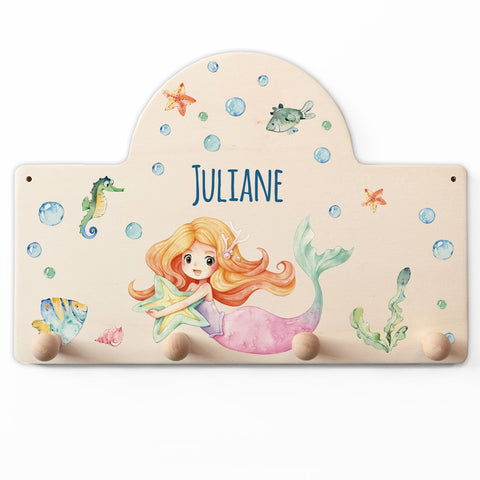 Portemanteau personnalisé pour chambre d'enfant - Sirène