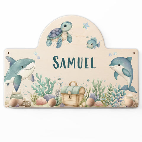 Porte-manteau personnalisé pour la chambre d'enfant - Mer