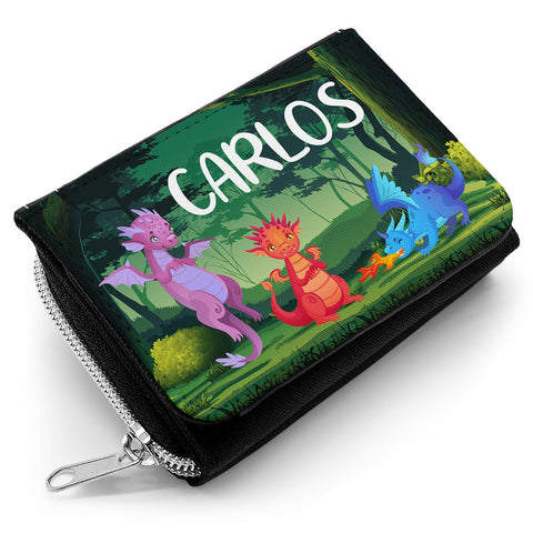 Portefeuille imprimé pour enfants motif dragon