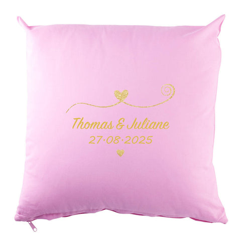 Coussin personnalisé avec motif - Couple amoureux