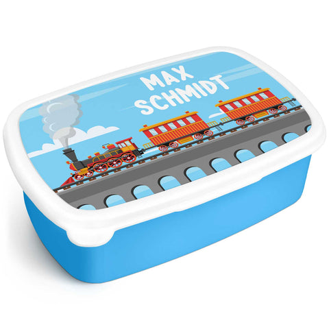 Boîte à goûter imprimée pour enfants - Locomotive à vapeur