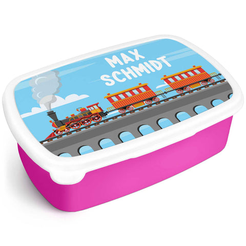 Boîte à goûter imprimée pour enfants - Locomotive à vapeur