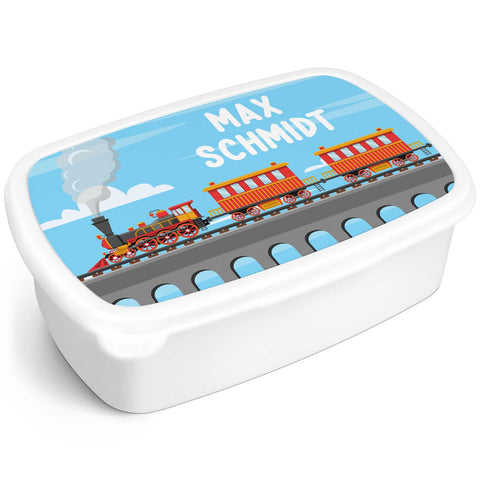 Boîte à goûter imprimée pour enfants - Locomotive à vapeur