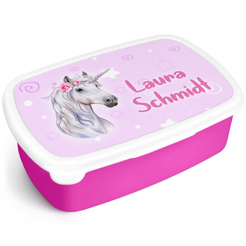 Boîte à déjeuner imprimée pour enfants - Licorne