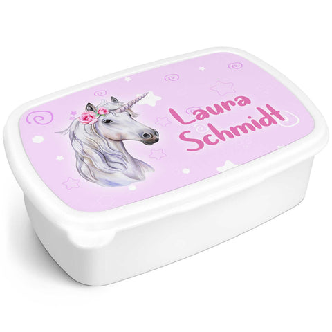 Boîte à déjeuner imprimée pour enfants - Licorne