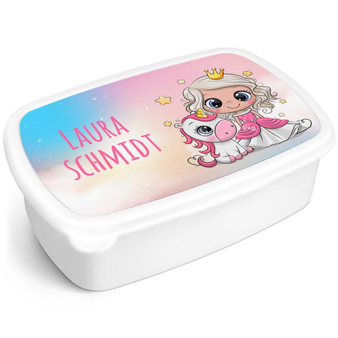 Boîte à déjeuner imprimée pour enfants - Princesse