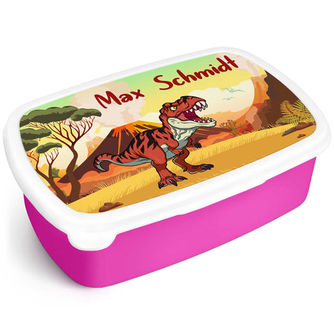 Pudełko śniadaniowe dla dzieci z nadrukiem - T-Rex