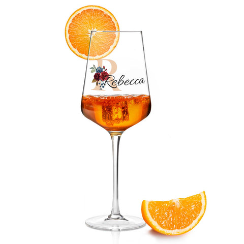 Leonardo Weinglas mit UV-Druck - Initial Flower