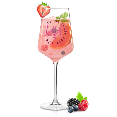 Kieliszek do wina Leonardo z grawerem – „Czas na Lillet”