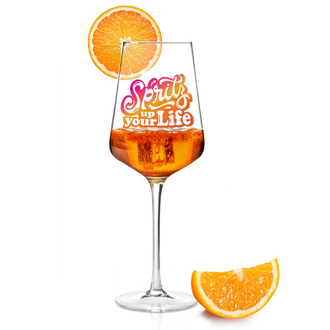 Kieliszek do wina Leonardo z nadrukiem UV – „Spritz up your Life”