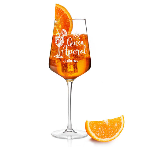 Kieliszek Leonardo z grawerem - "Queen Aperol" z imieniem