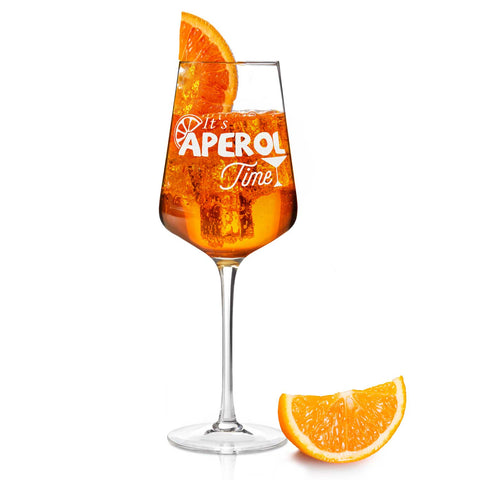 Kieliszek Leonardo z grawerem „It's Aperol Time”