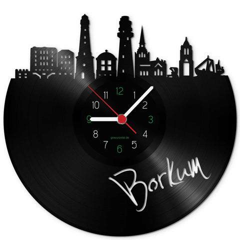 Zegar ścienny winylowy Skyline Borkum