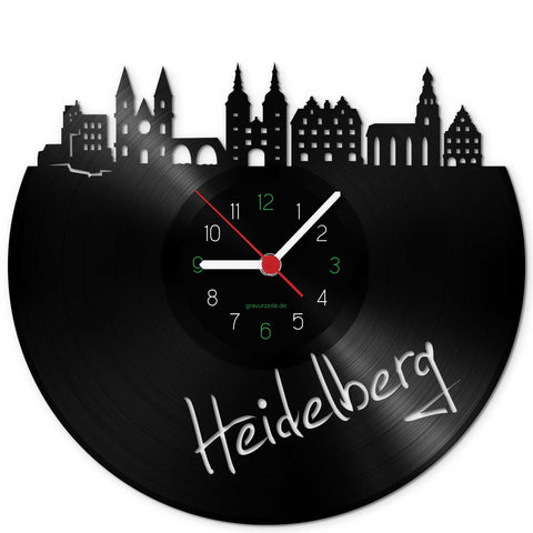 Zegar ścienny winylowy Panorama Heidelberg
