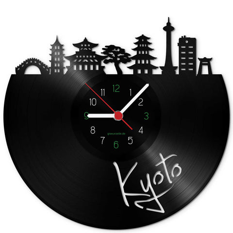 Zegar ścienny winylowy Skyline Kioto