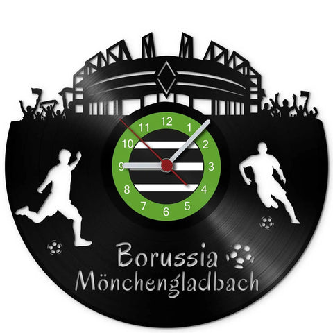 Fussball Wanduhr aus Vinyl Vereinsliebe Borussia Mönchengladbach eFinesse
