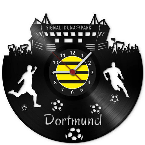 Fussball Wanduhr aus Vinyl Vereinsliebe Dortmund eFinesse