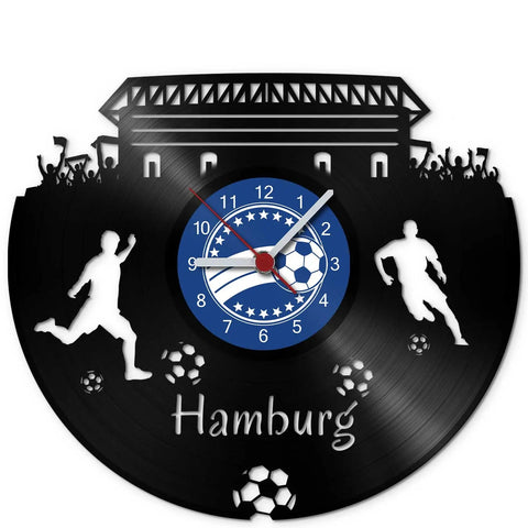 Fussball Wanduhr aus Vinyl Vereinsliebe Hamburg eFinesse