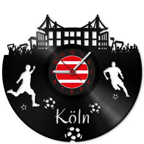 Fussball Wanduhr aus Vinyl Vereinsliebe Köln eFinesse