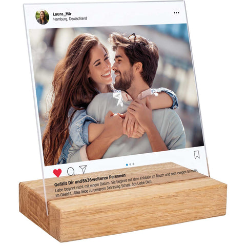 Twój post jako "socialglass" ze zdjęciem i wybranym tekstem - prezent social media
