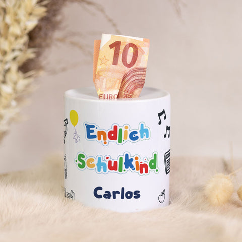 Tirelire en céramique - Enfin écolier