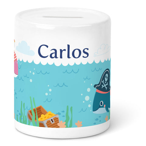 Tirelire en céramique - Baleine