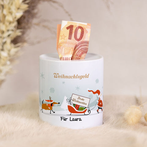 Tirelire en céramique - Argent de Noël