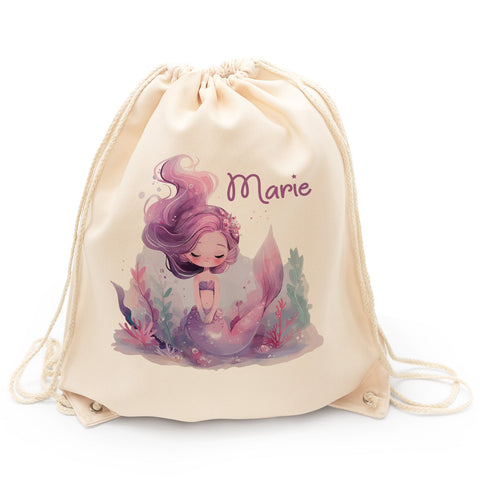 Sac de sport avec motif enfantin - Sirène - pour enfants