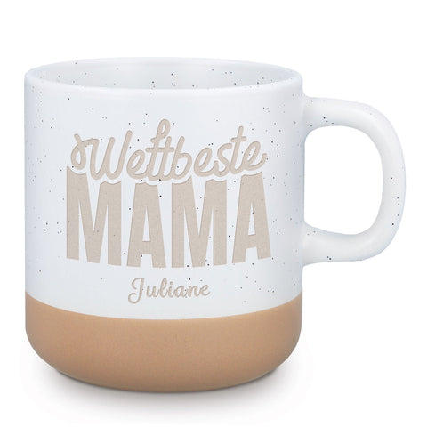 Grawerowany kubek kamionkowy - Najlepsza Mama na świecie