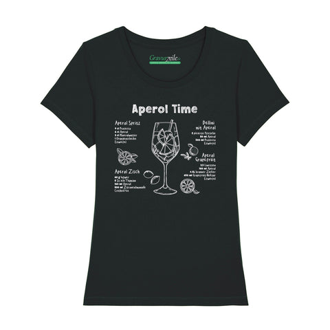 Bedrucktes T-Shirt für Damen - Aperol Rezepte