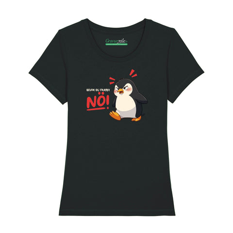 Damski T-shirt z nadrukiem - Zanim zapytasz NIE