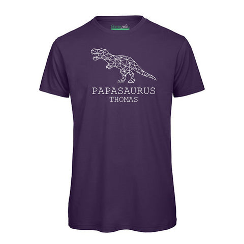 Męska koszulka z nadrukiem - PAPASAURUS