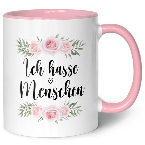 Bedruckte Tasse Ich hasse Menschen