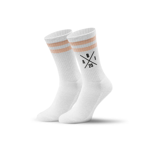 Chaussettes de tennis - croix Abitur - personnalisées avec nom et année