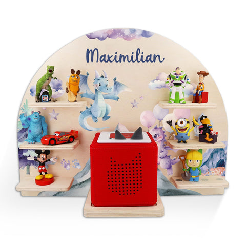 Étagère Toniebox pour chambre d'enfant - Dragon - Personnalisée avec nom