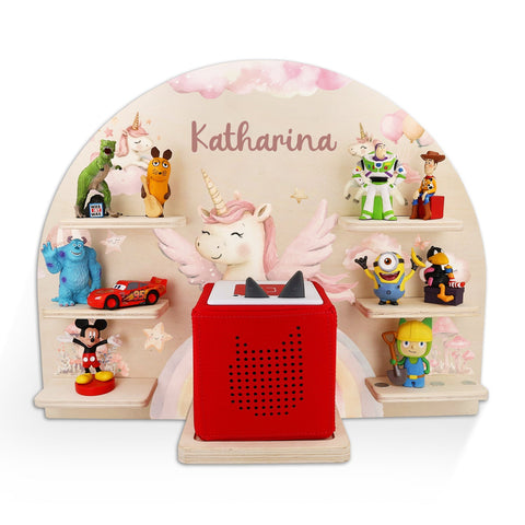 Étagère Toniebox pour chambre d'enfant - Licorne - Personnalisée avec nom