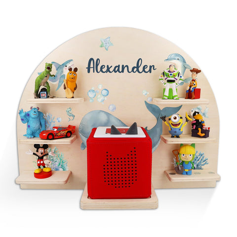 Étagère Toniebox pour chambre d'enfant - Mer - Personnalisée avec nom