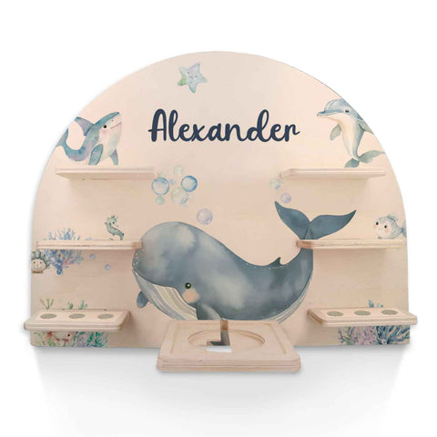 Étagère Toniebox pour chambre d'enfant - Mer - Personnalisée avec nom